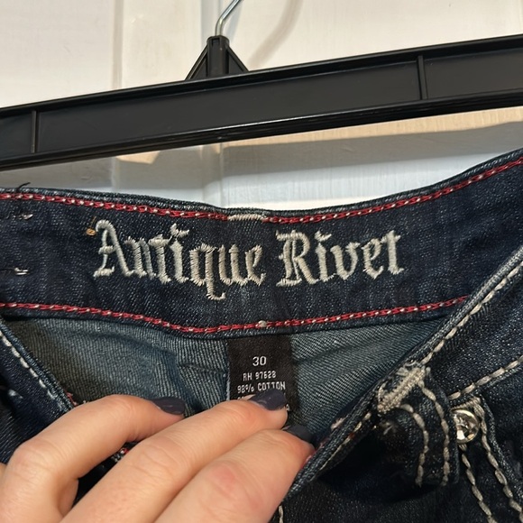 Antique Rivet Bootcut jeans with cross pockets size 30 - Picture 5 of 6